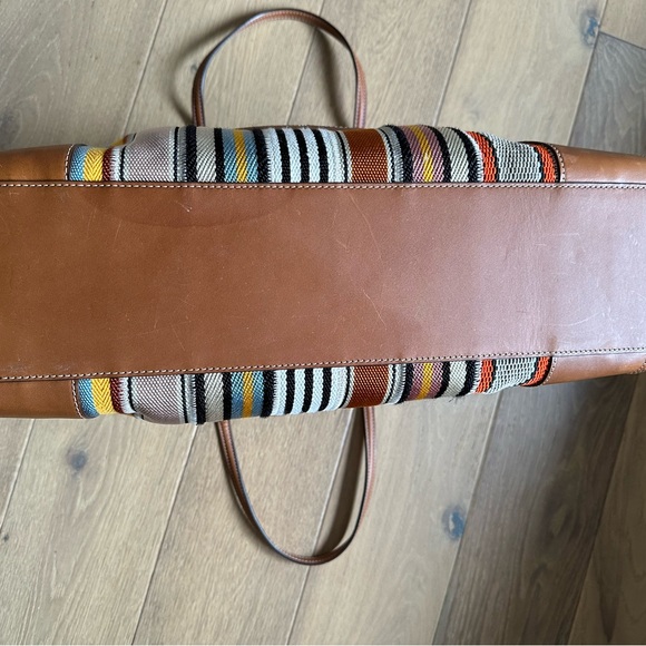 Tory Burch Ella Webbing Pathchwork Tote - Picture 3 of 8